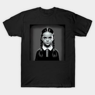 ADDAMS Family, Wednesday-inspired design, T-Shirt